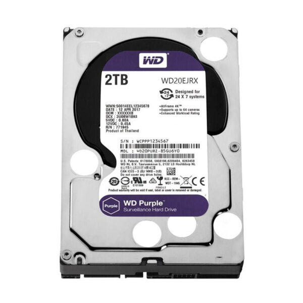 Western Digital Purple Internal Hard Drive 2TB